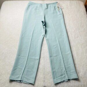 NWT Vintage Jones Wear Womens Light Mint High Rise Wide Leg Dress Pants Size 16
